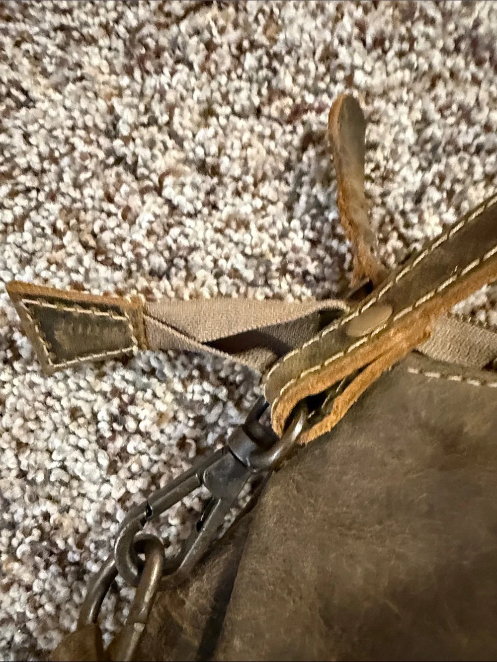 Myra Bag Distressed Brown Multi-Pocket Shoulder Tote - Picture 9 of 13
